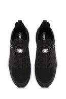 Men's Black Lacing Mechanism Thick Sole Leather Sneaker | Derimod