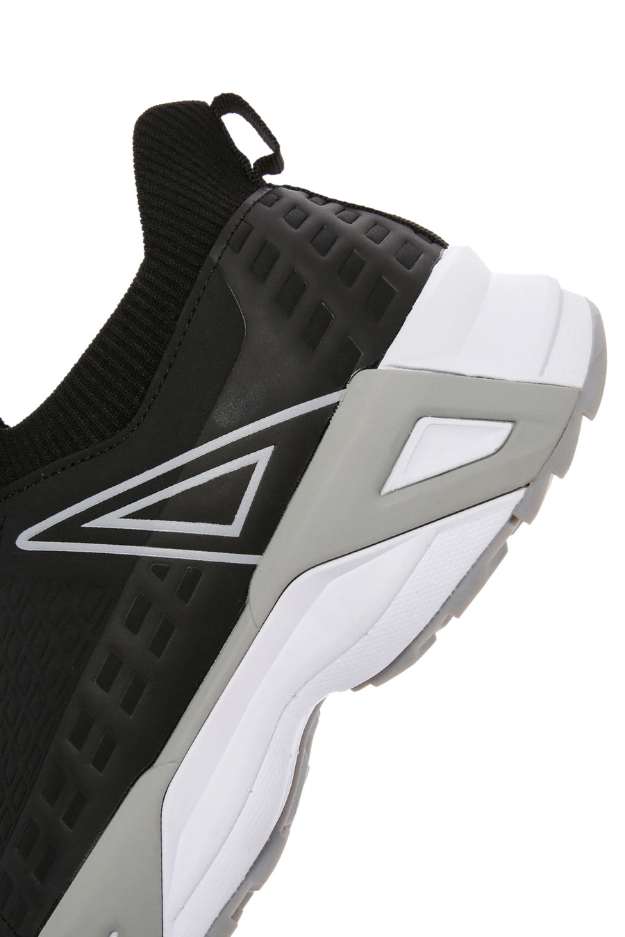 Men's Black Lacing Mechanism Thick Sole Leather Sneaker