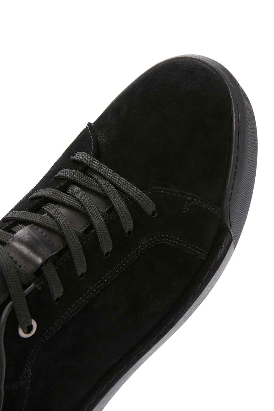Men's Black Lace-up Leather Sneaker