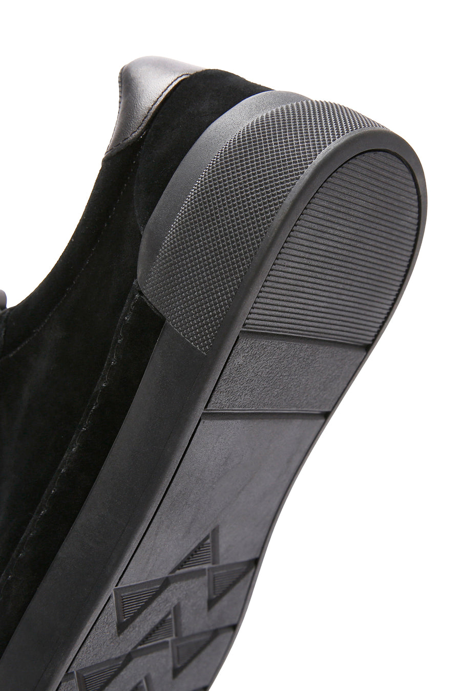 Men's Black Lace-up Leather Sneaker