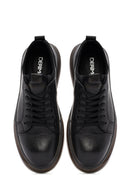 
Men's Black Thick Sole Lace-Up Leather Sneaker
 | Derimod