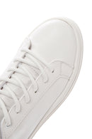 Kadın Beyaz Bağcıklı Kalın Topuklu Sneaker | Derimod