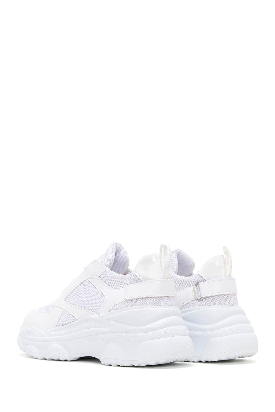 Women's White Thick Soled Sneaker
