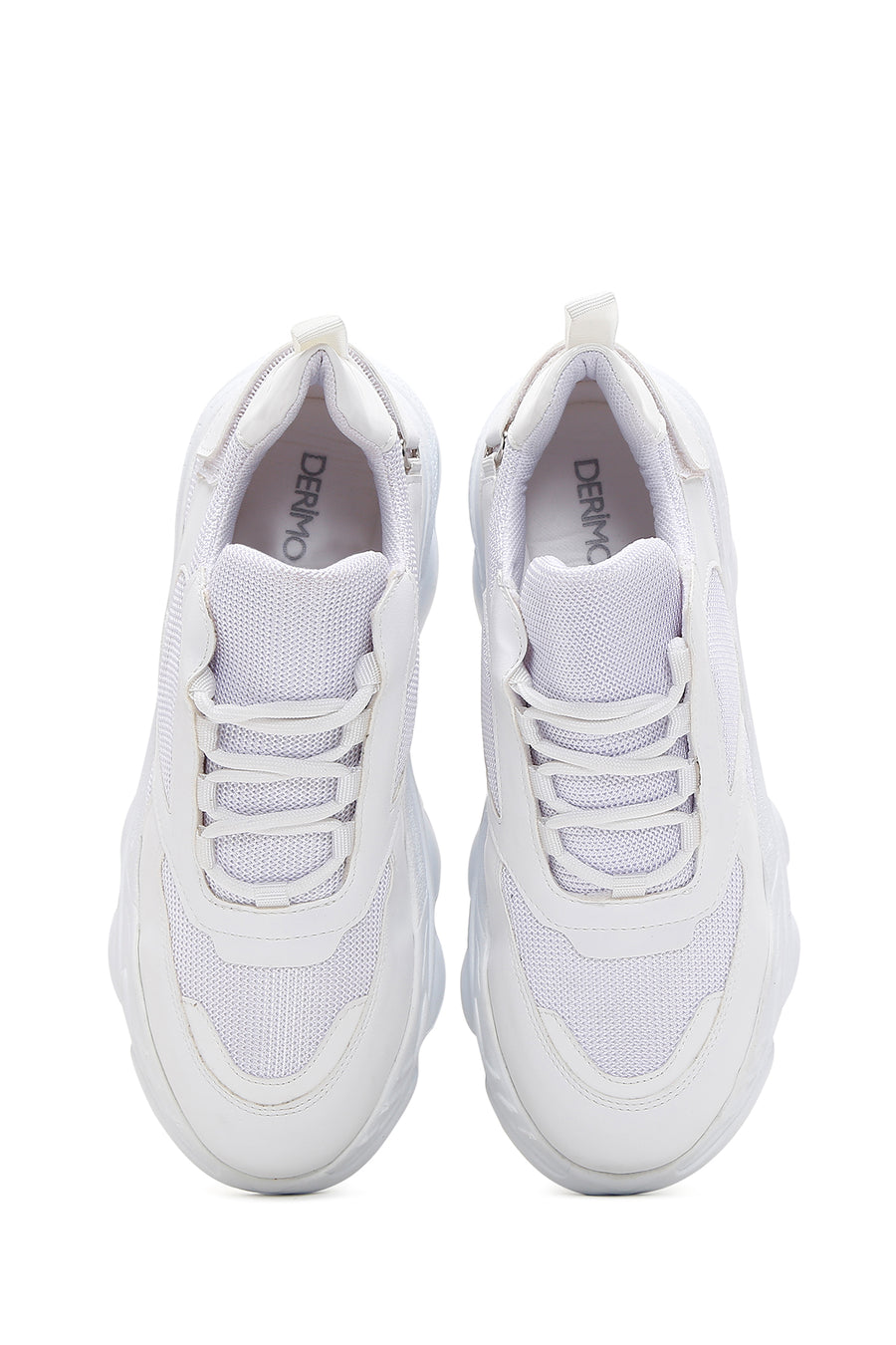Women's White Thick Soled Sneaker