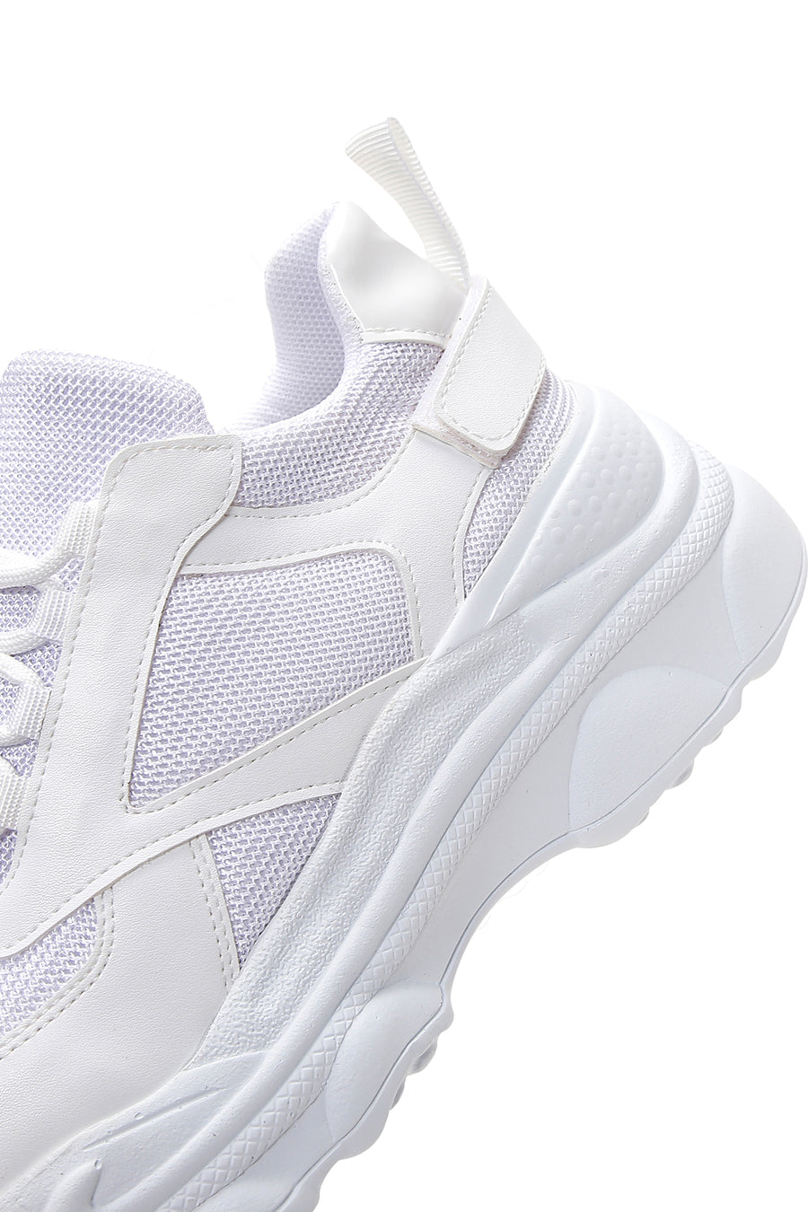 Women's White Thick Soled Sneaker