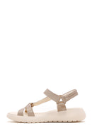 Women's Gold Ankle Strap Comfort Sandals | Derimod