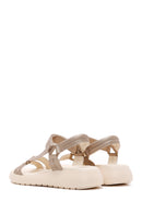 Women's Gold Ankle Strap Comfort Sandals | Derimod
