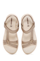 Women's Gold Ankle Strap Comfort Sandals | Derimod