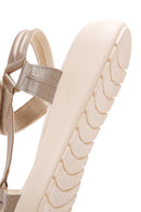 Women's Gold Ankle Strap Comfort Sandals | Derimod