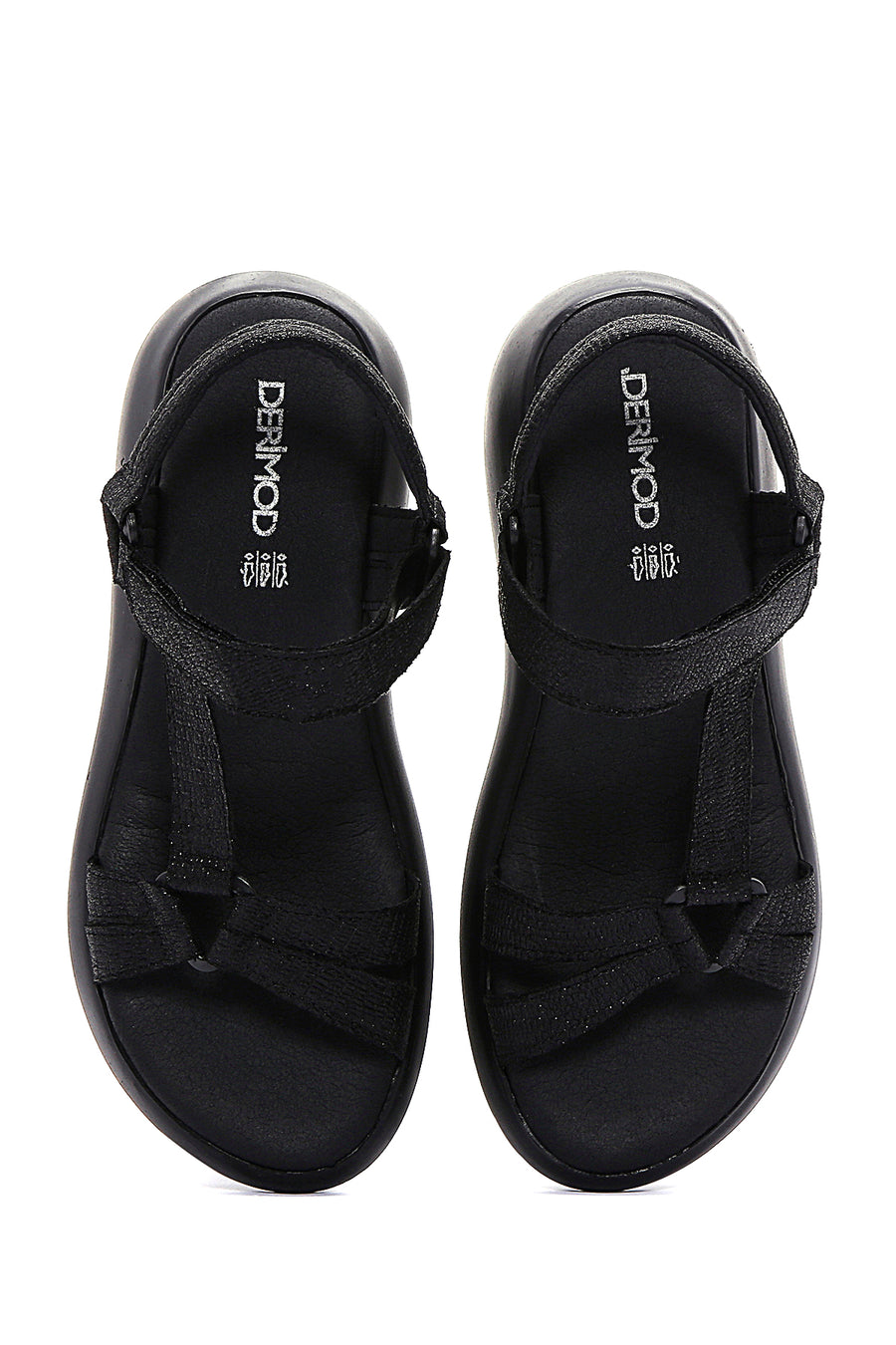 Kadın Siyah Bilekten Bantlı Comfort Sandalet
