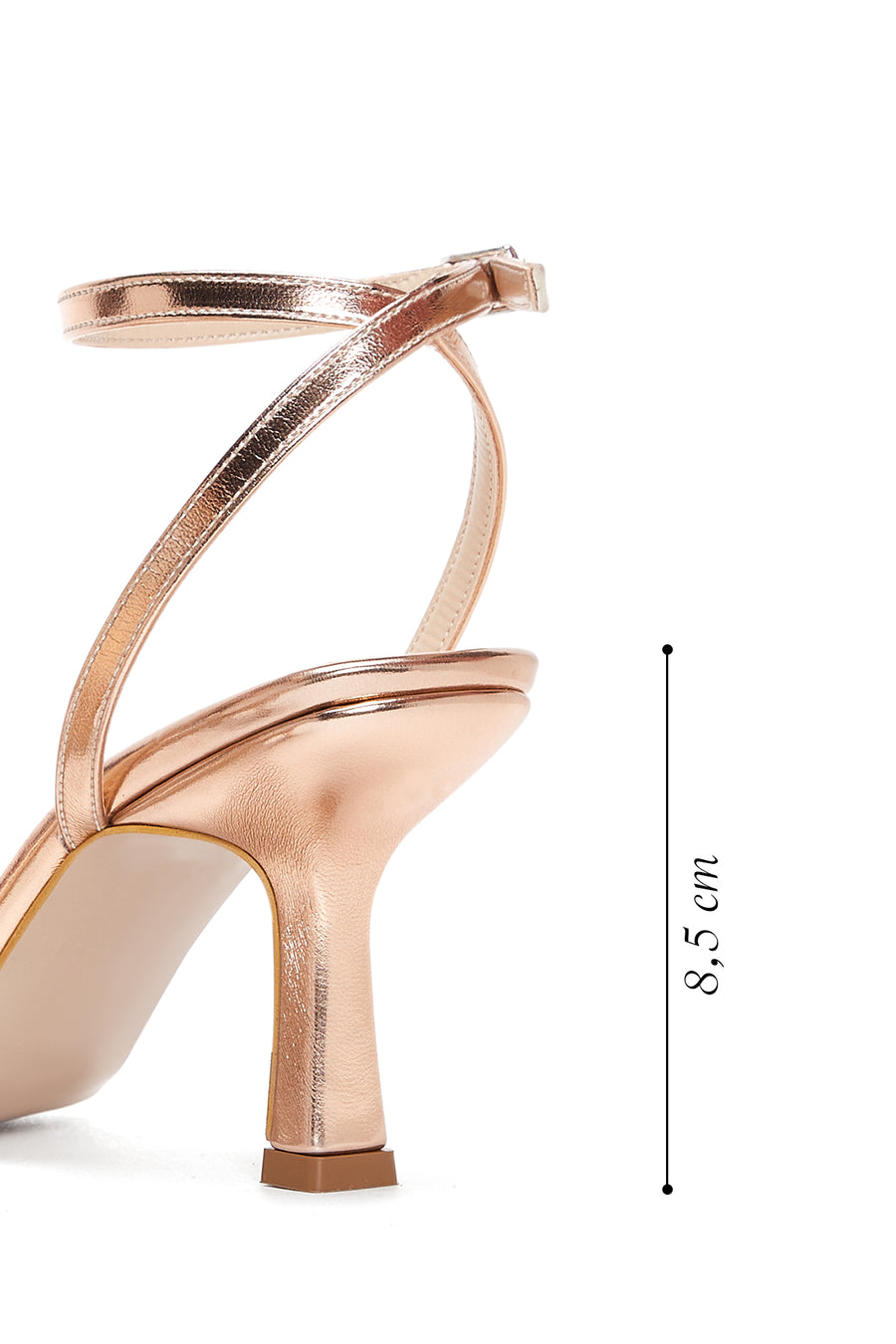 Women's Pink Ankle Buckle Stone Thin Heeled Sandals