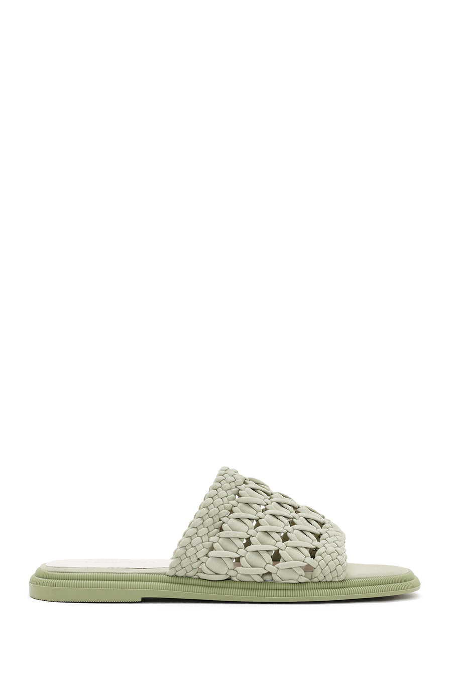 Women's Green Knitted Slippers 24SFE400718 | Derimod
