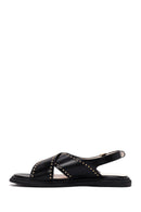 Women's Black Strappy Sandals | Derimod