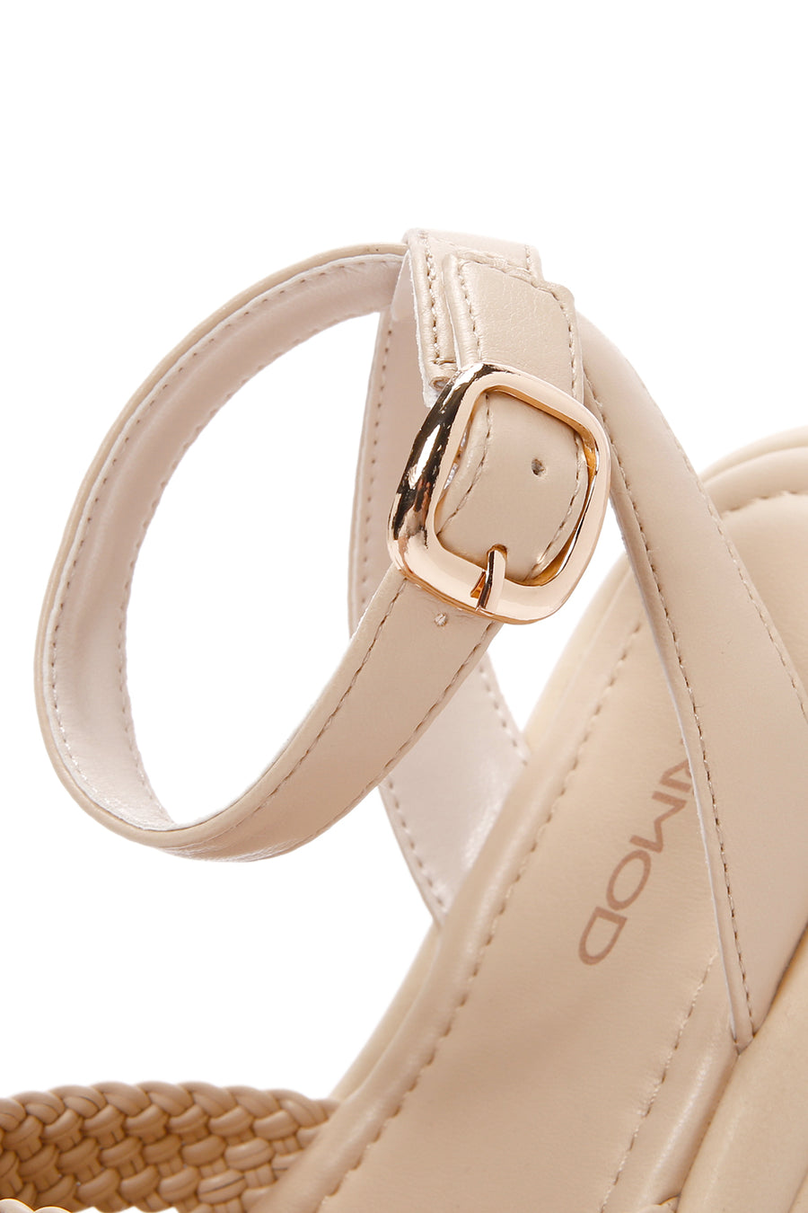 Women's Cream Ankle Strap Sandals