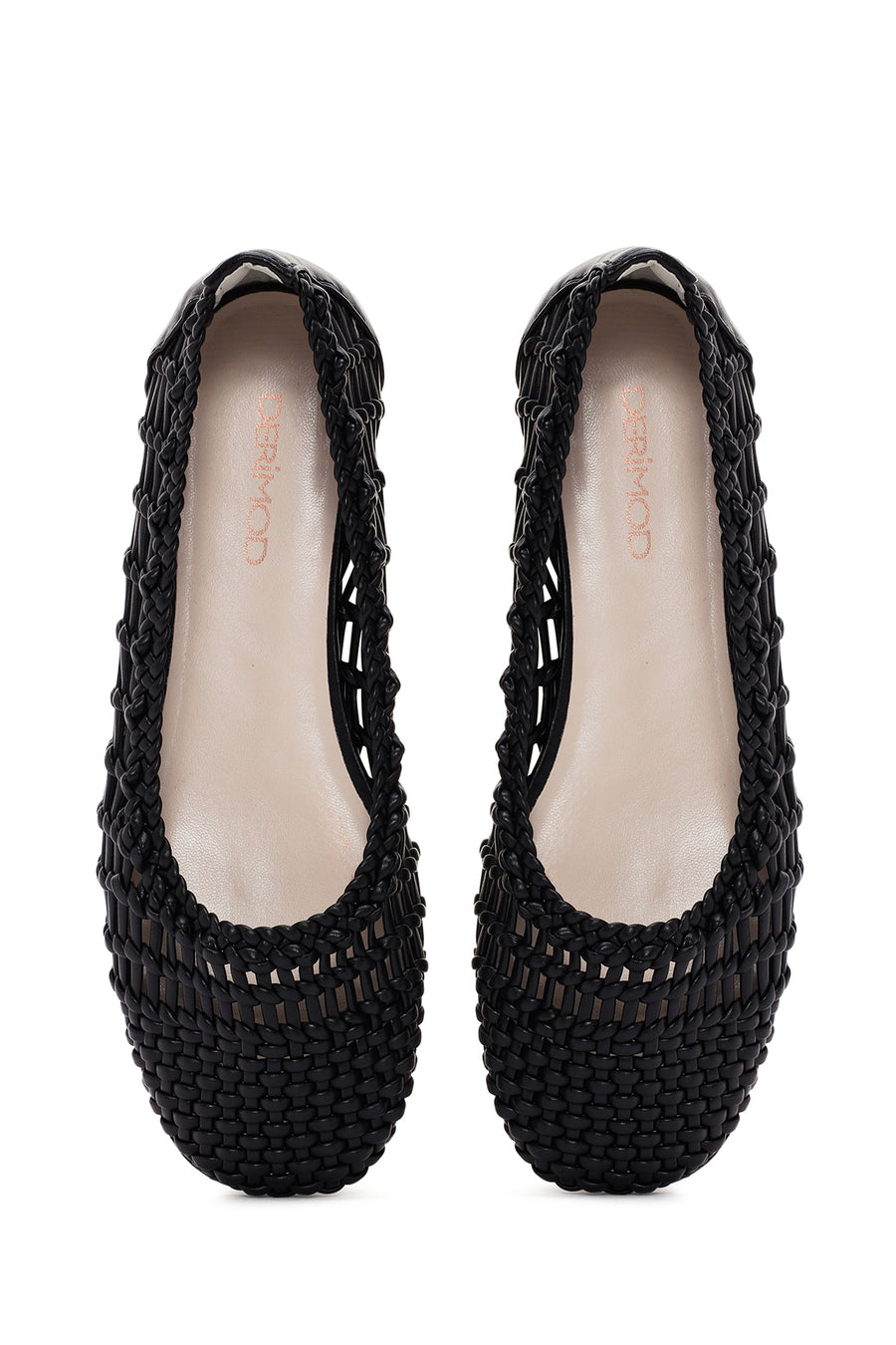 Women's Black Knitted Ballerinas