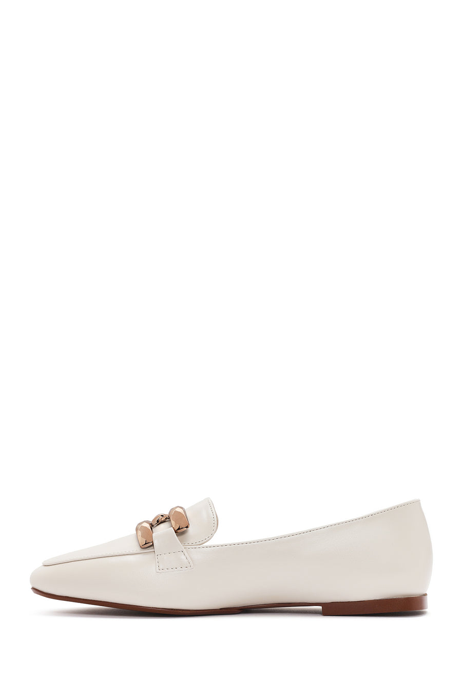 Women's White Masculine Loafer