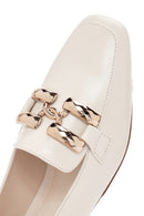 Women's White Masculine Loafer | Derimod