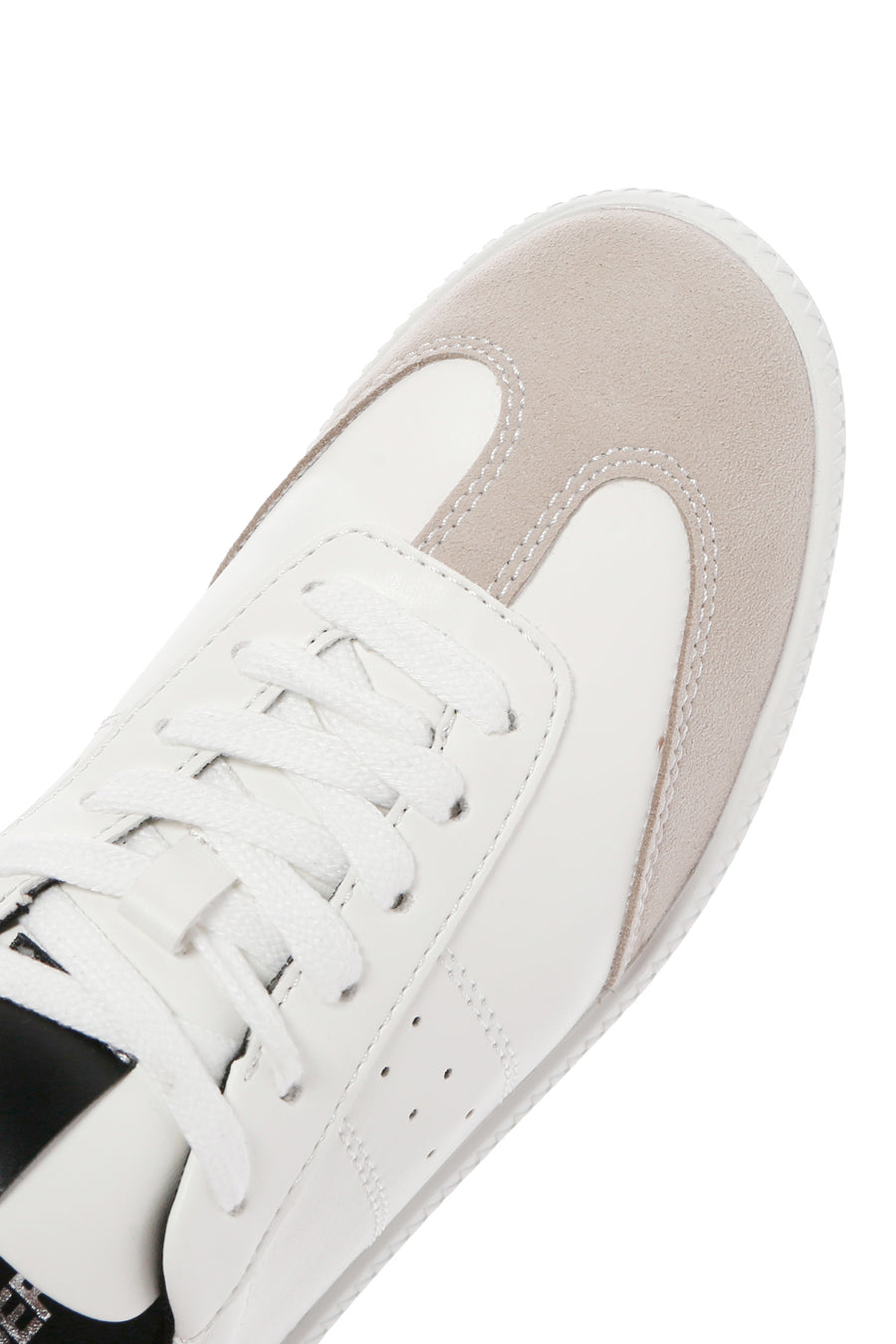 Women's White Lace-Up Sneaker