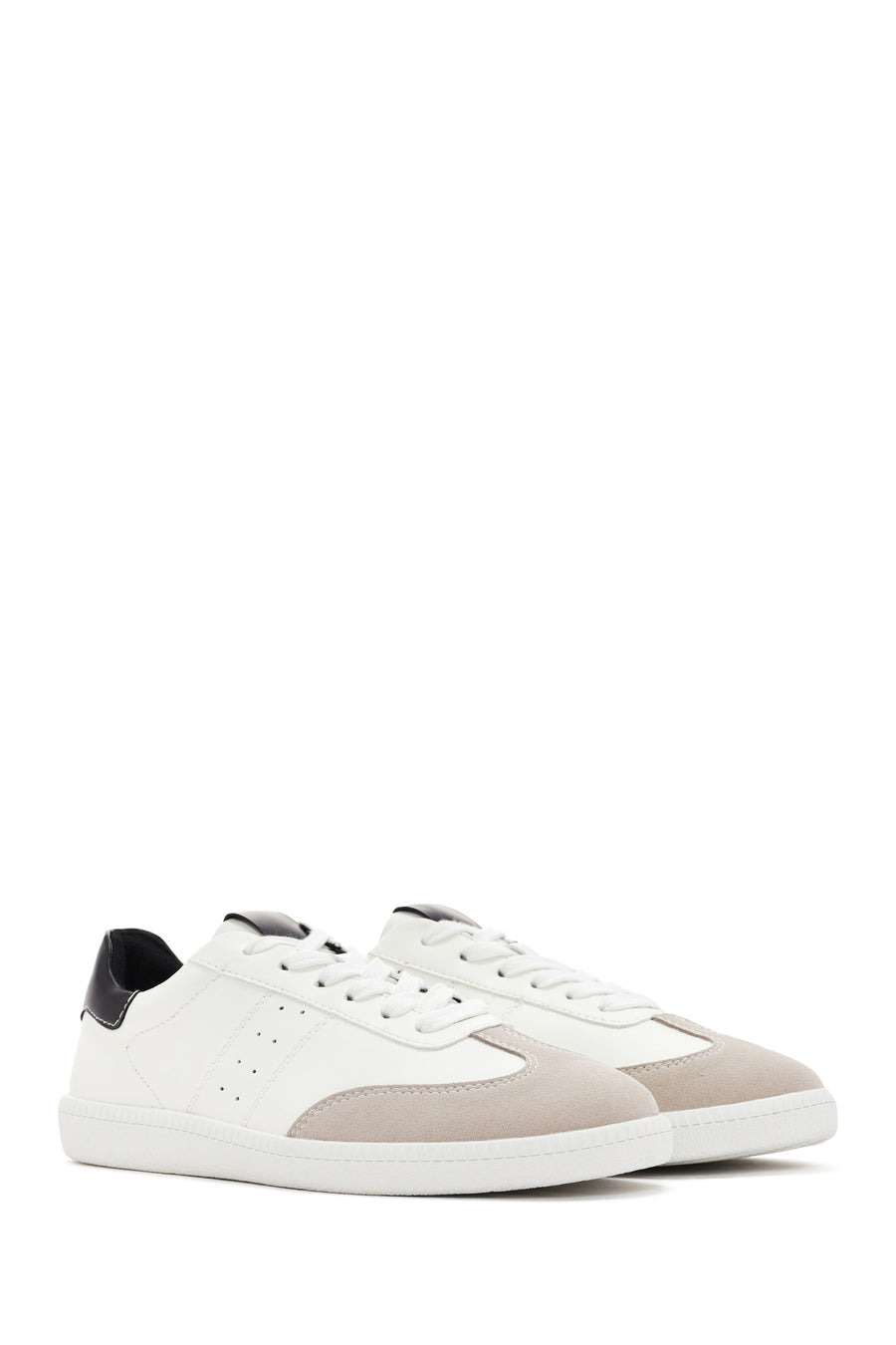 Women's White Lace-Up Sneaker
