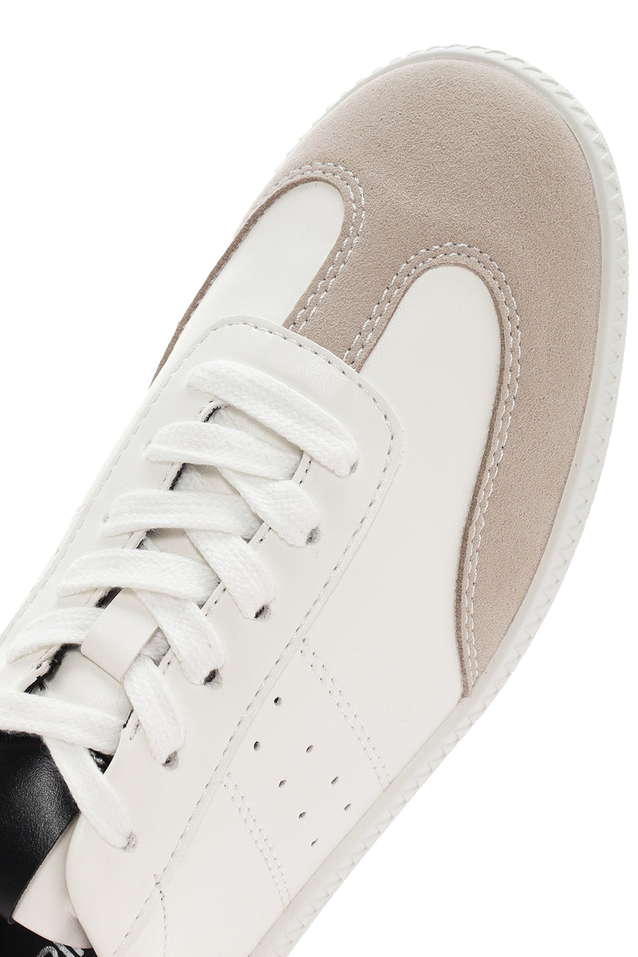 Women's White Lace-Up Sneaker
