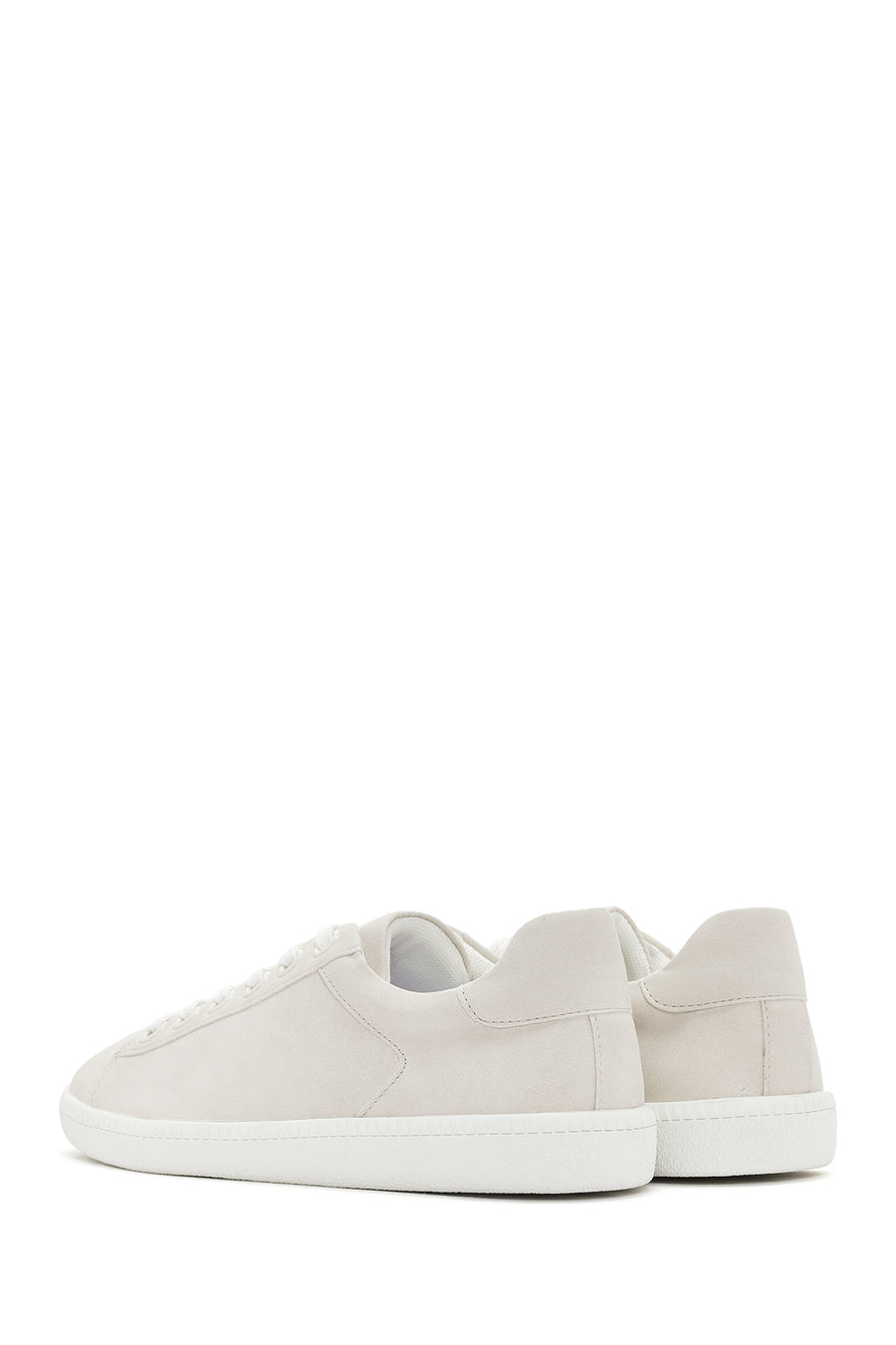 Women's White Lace-Up Sneaker