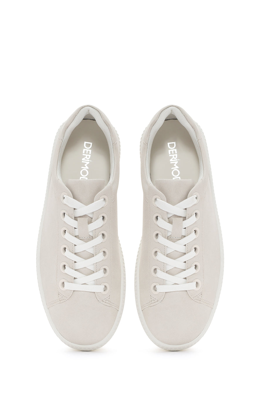 Women's White Lace-Up Sneaker