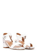 Women's White Ankle Strap Heeled Sandals | Derimod