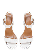 Women's White Ankle Strap Heeled Sandals | Derimod