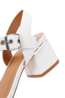 Women's White Ankle Strap Heeled Sandals | Derimod