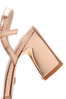 Women's Pink Ankle Strap Stone Heeled Sandals | Derimod