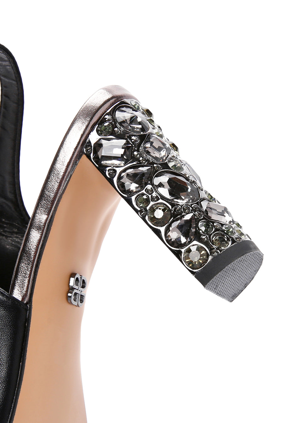 Women's Black Thick Heeled Sandals