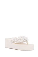 Women's White Jelly Filled Heeled Slippers | Derimod