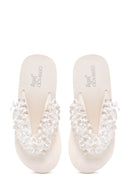 Women's White Jelly Filled Heeled Slippers | Derimod