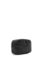 Women's Black Printed Mini Leather Crossbody Bag | Derimod
