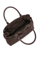 Women's Brown Long Strap Suede Leather Classic Handbag | Derimod