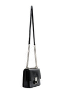 Women's Black Chain Strap Patent Leather Crossbody Bag | Derimod