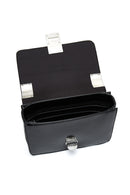 Women's Black Chain Strap Patent Leather Crossbody Bag | Derimod