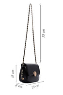 Women's Black Chain Strap Mini Crossbody Bag | Derimod