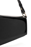 Women's Black Long Chain Strap Patent Leather Mini Shoulder Bag | Derimod