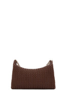 Women's Brown Chain Strap Printed Shoulder Bag | Derimod