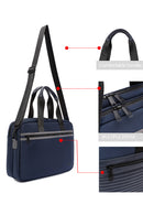 D-Pack Men's Navy Blue Long Strap Fabric Briefcase | Derimod