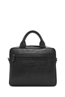 Men's Black Long Strap Leather Briefcase | Derimod