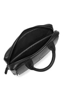 Men's Black Long Strap Leather Briefcase | Derimod