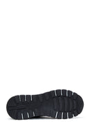 Women's Black Lace-Up Quilted Patterned Leather Sneakers | Derimod