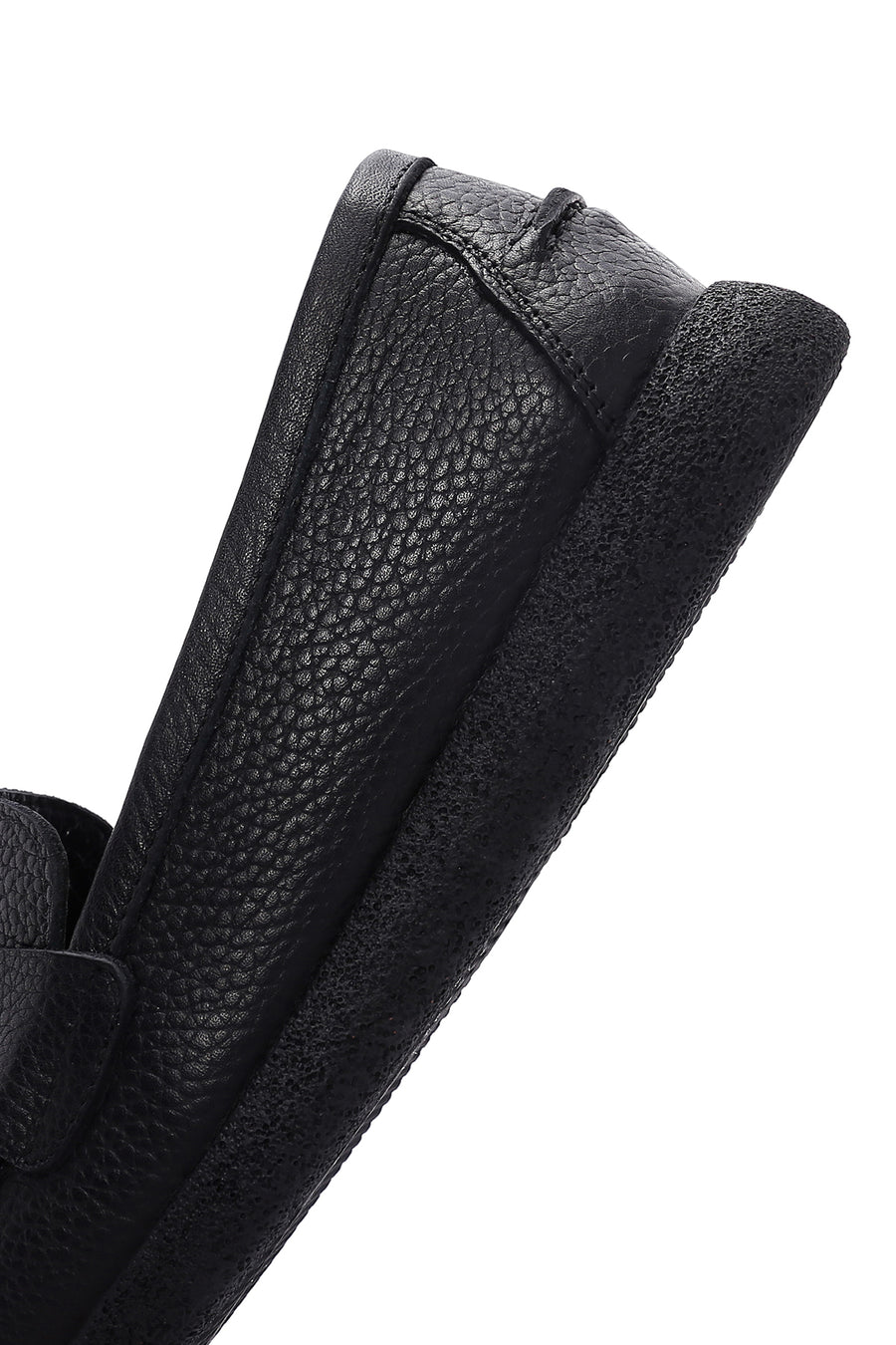 Women's Black Tassel Leather Comfort Loafer