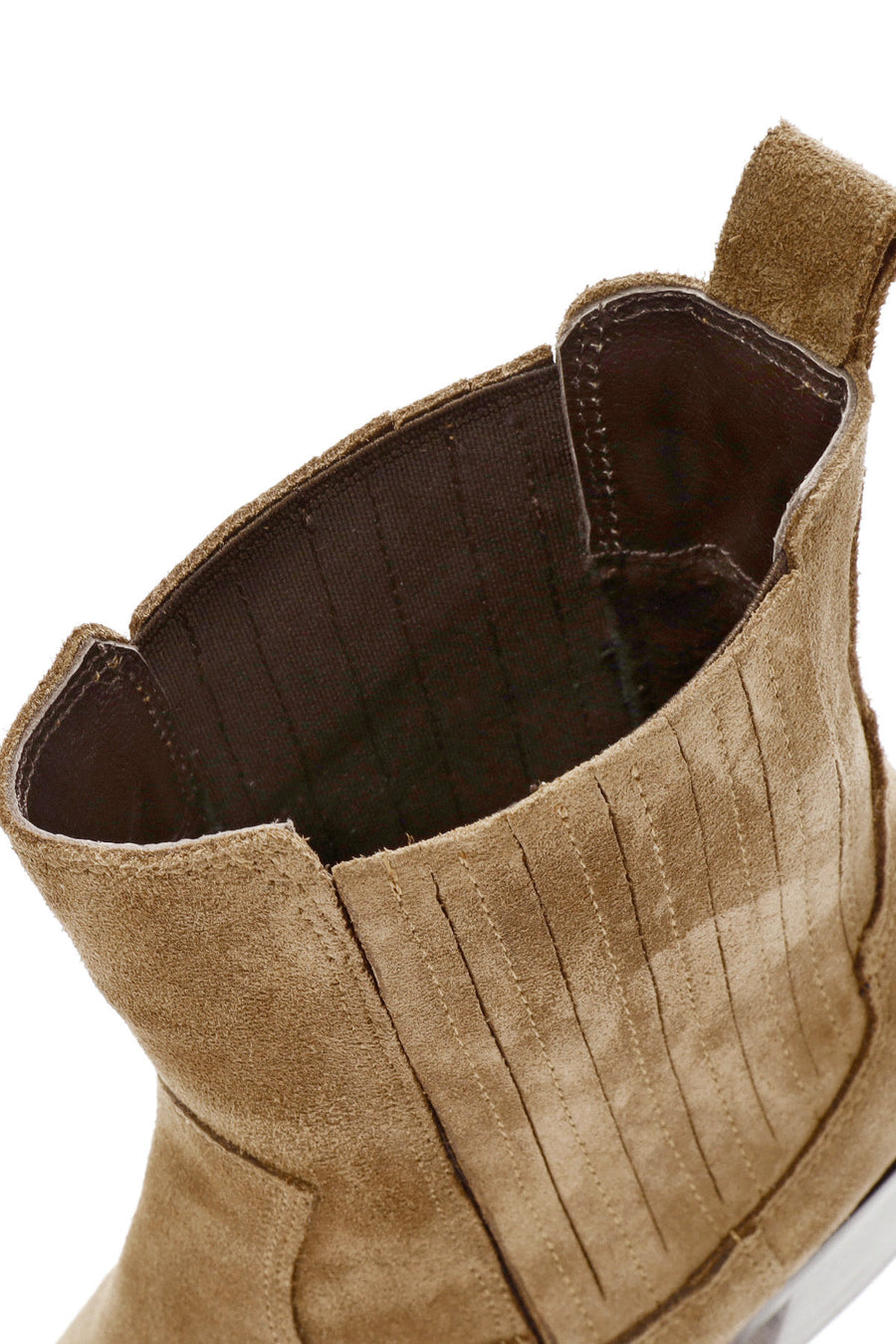 Women's Brown Chunky Heel Suede Leather Cowboy Boots
