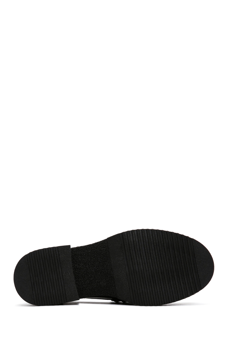 Women's Black Chain Detailed Leather Masculine Loafer