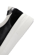 Women's Black Lace-Up High Heel Leather Sneakers | Derimod