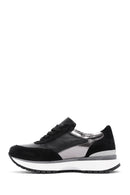 Women's Black Lace-Up Leather Sneaker | Derimod