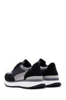 Women's Black Lace-Up Leather Sneaker | Derimod